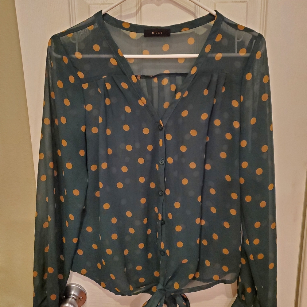 Mine Tie Front Blouse